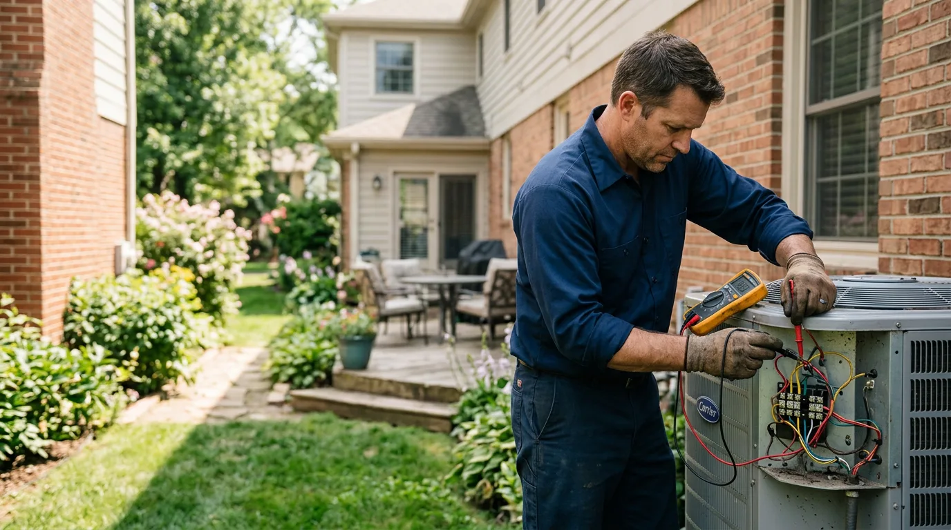 HVAC technician working near Rentiesville, OK